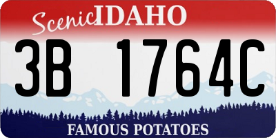 ID license plate 3B1764C