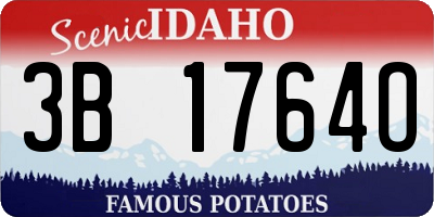 ID license plate 3B1764O
