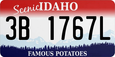 ID license plate 3B1767L