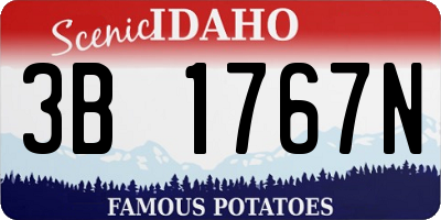 ID license plate 3B1767N