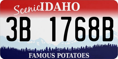 ID license plate 3B1768B