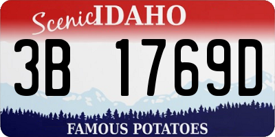 ID license plate 3B1769D