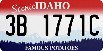 ID license plate 3B1771C