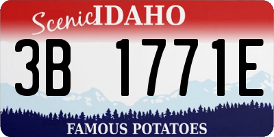 ID license plate 3B1771E