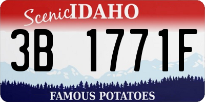 ID license plate 3B1771F
