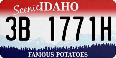 ID license plate 3B1771H