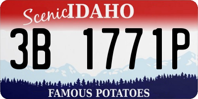 ID license plate 3B1771P
