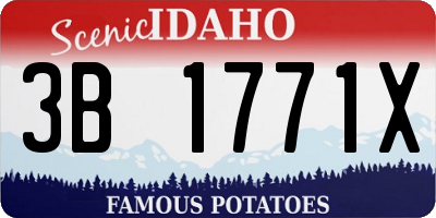 ID license plate 3B1771X