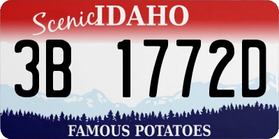ID license plate 3B1772D