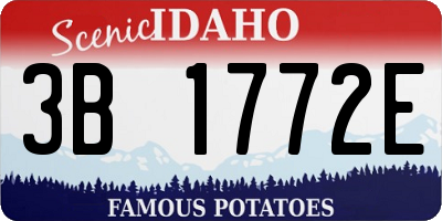 ID license plate 3B1772E