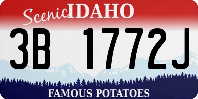 ID license plate 3B1772J