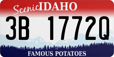 ID license plate 3B1772Q