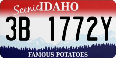 ID license plate 3B1772Y