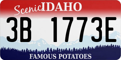 ID license plate 3B1773E