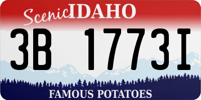 ID license plate 3B1773I