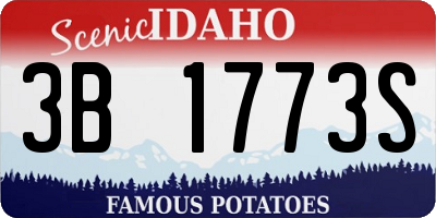 ID license plate 3B1773S