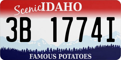 ID license plate 3B1774I