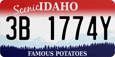 ID license plate 3B1774Y