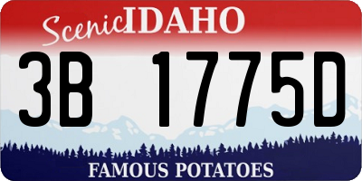 ID license plate 3B1775D