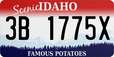 ID license plate 3B1775X
