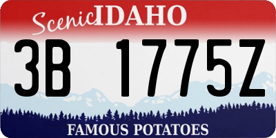 ID license plate 3B1775Z