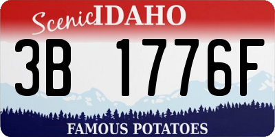 ID license plate 3B1776F
