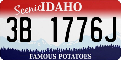 ID license plate 3B1776J
