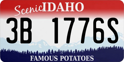 ID license plate 3B1776S