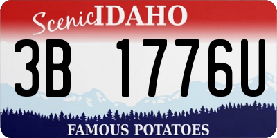 ID license plate 3B1776U