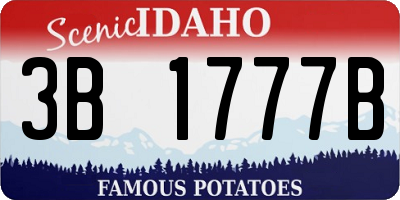 ID license plate 3B1777B