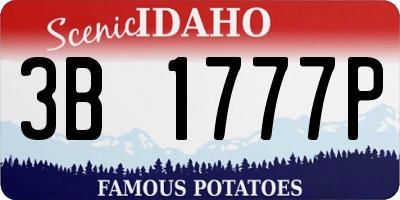 ID license plate 3B1777P