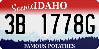 ID license plate 3B1778G