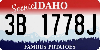 ID license plate 3B1778J