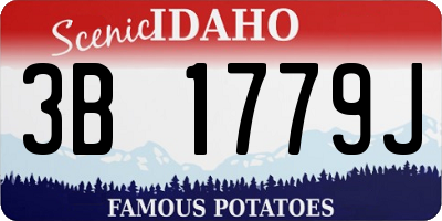 ID license plate 3B1779J