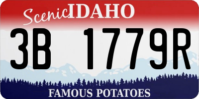 ID license plate 3B1779R