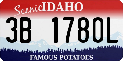ID license plate 3B1780L