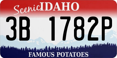 ID license plate 3B1782P