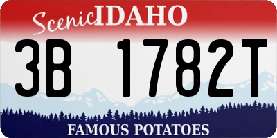 ID license plate 3B1782T
