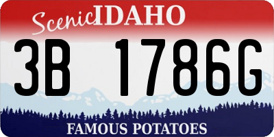ID license plate 3B1786G
