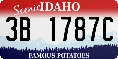 ID license plate 3B1787C