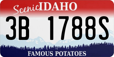 ID license plate 3B1788S
