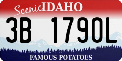 ID license plate 3B1790L