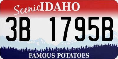 ID license plate 3B1795B
