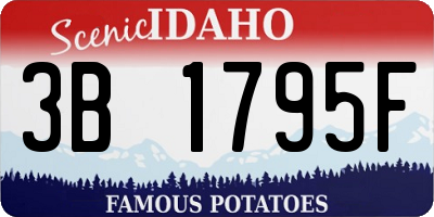 ID license plate 3B1795F