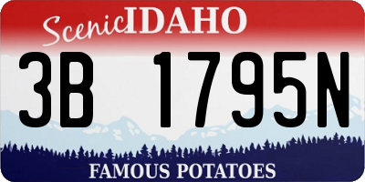 ID license plate 3B1795N