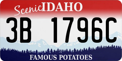 ID license plate 3B1796C