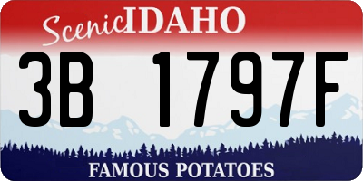 ID license plate 3B1797F