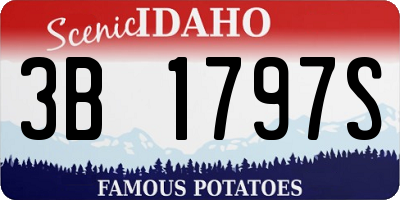 ID license plate 3B1797S