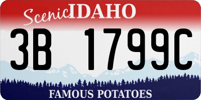 ID license plate 3B1799C