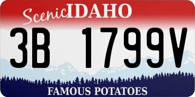 ID license plate 3B1799V